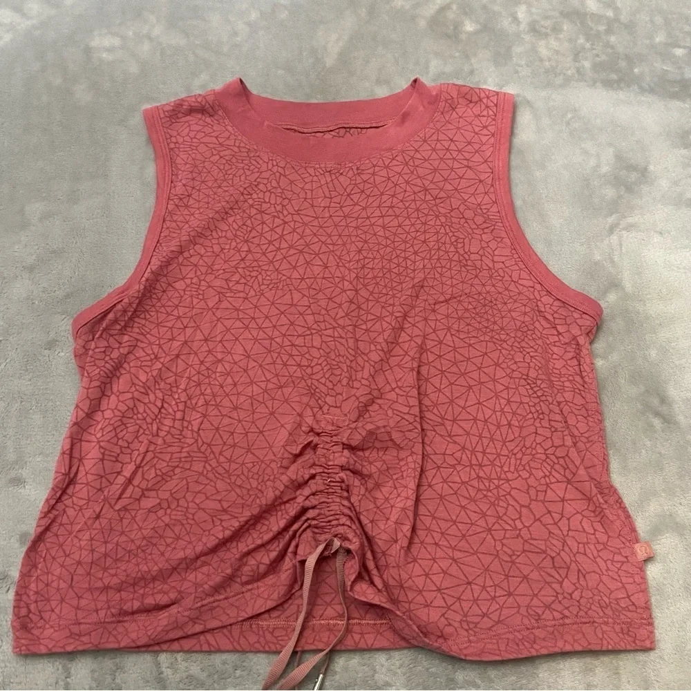 Lululemon Cinch Me Up Front Tank Top Veil Cherry Tint 3044
